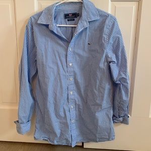 Vineyard Vines Gingham Collared Whale Shirt